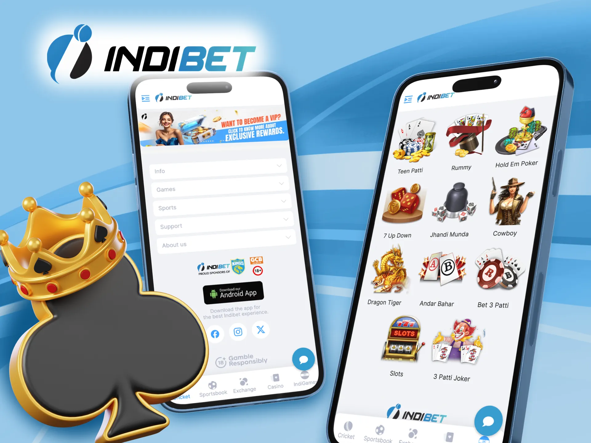 Indibet is very comfortable place to bet and play.
