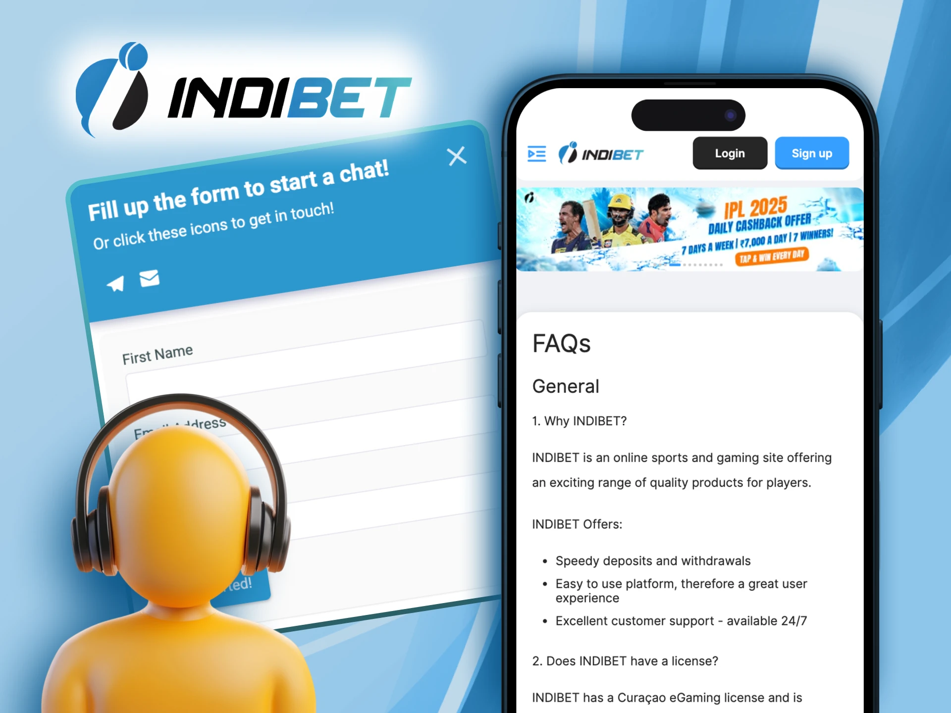 Indibet's customer service is the best in the world.