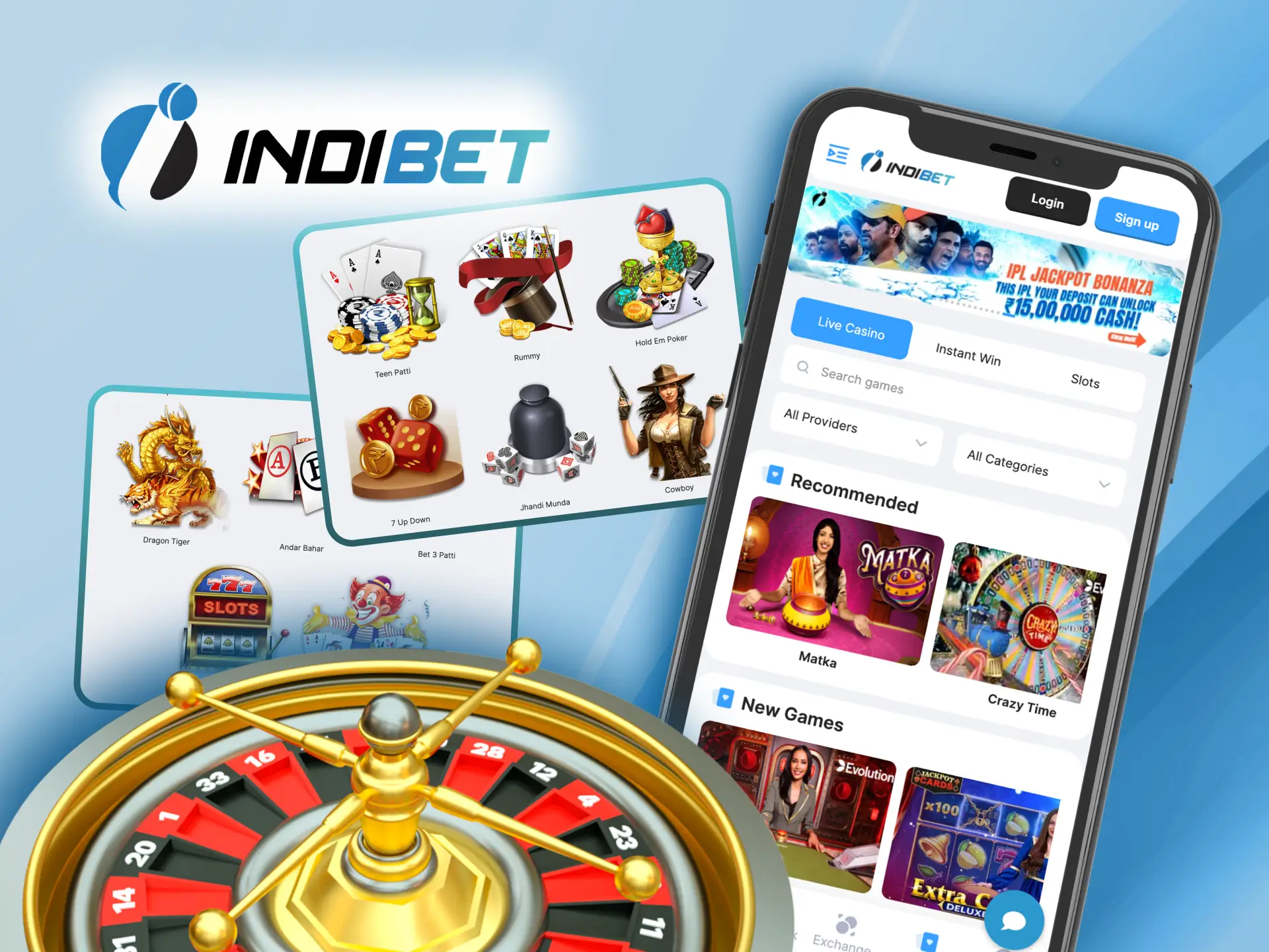 Win money by playing board games in the Indibet Casino.