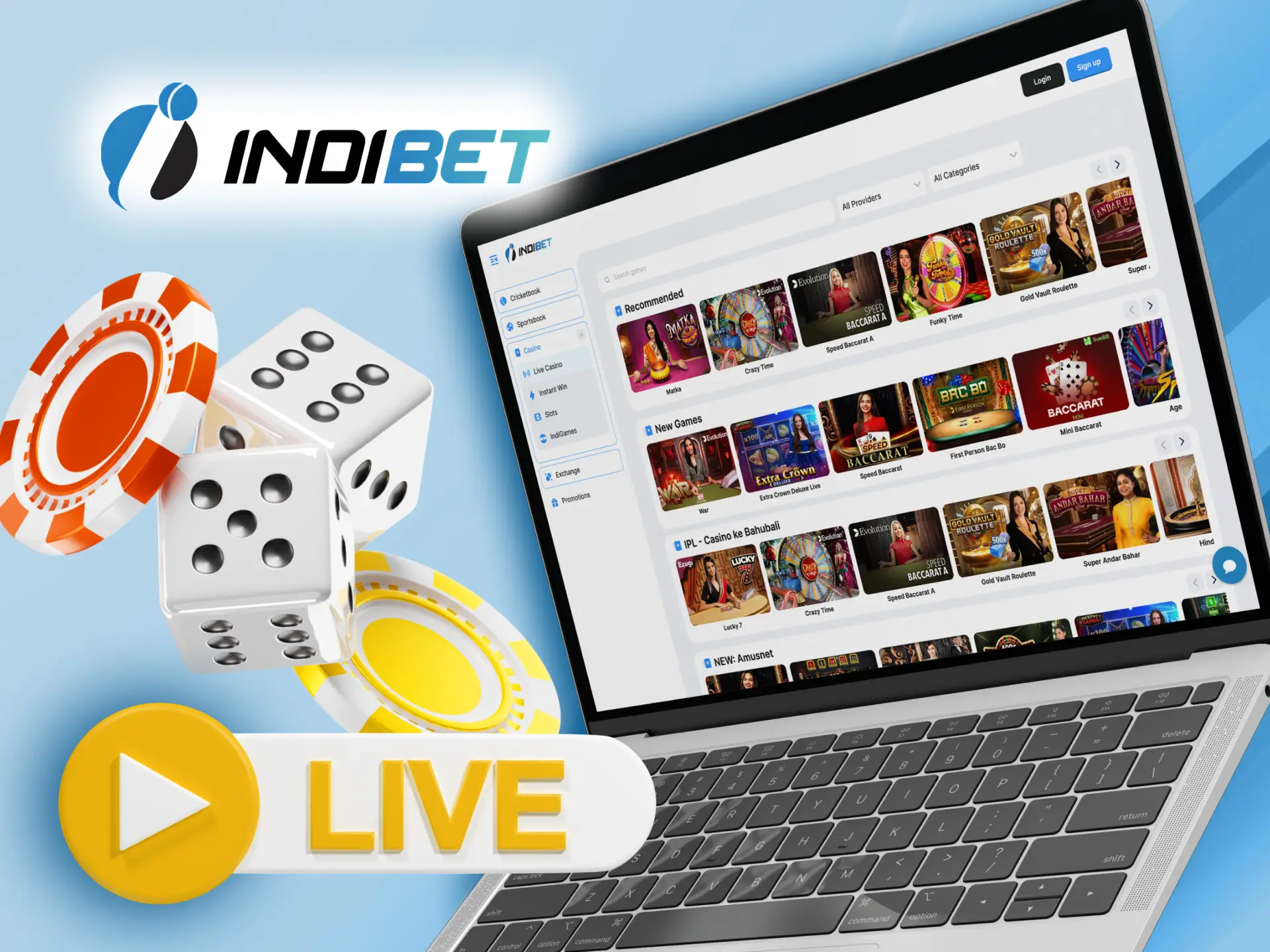 Win money by playing board games in the Indibet Casino.