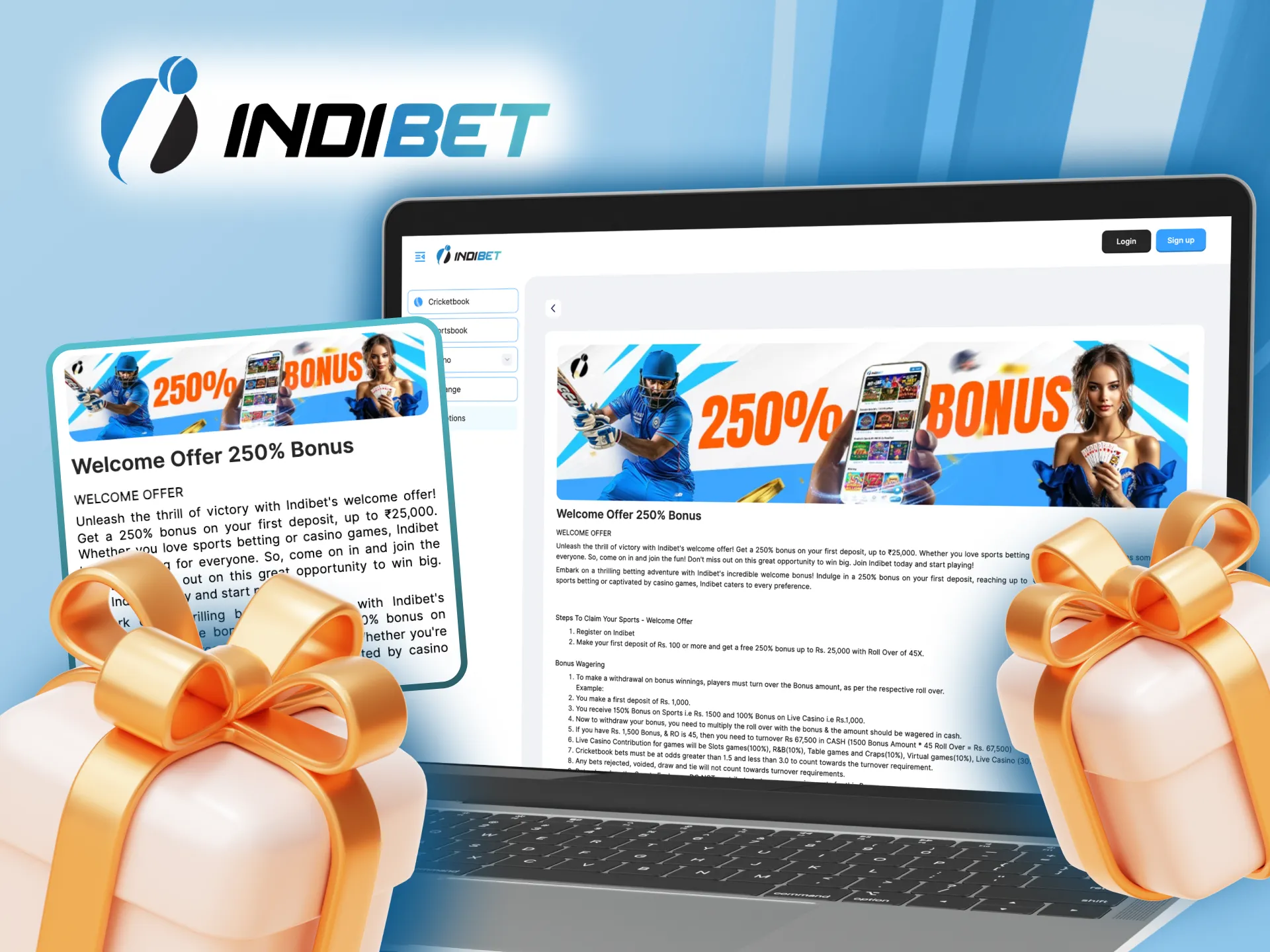 Get special Indibet casino bonus right now.