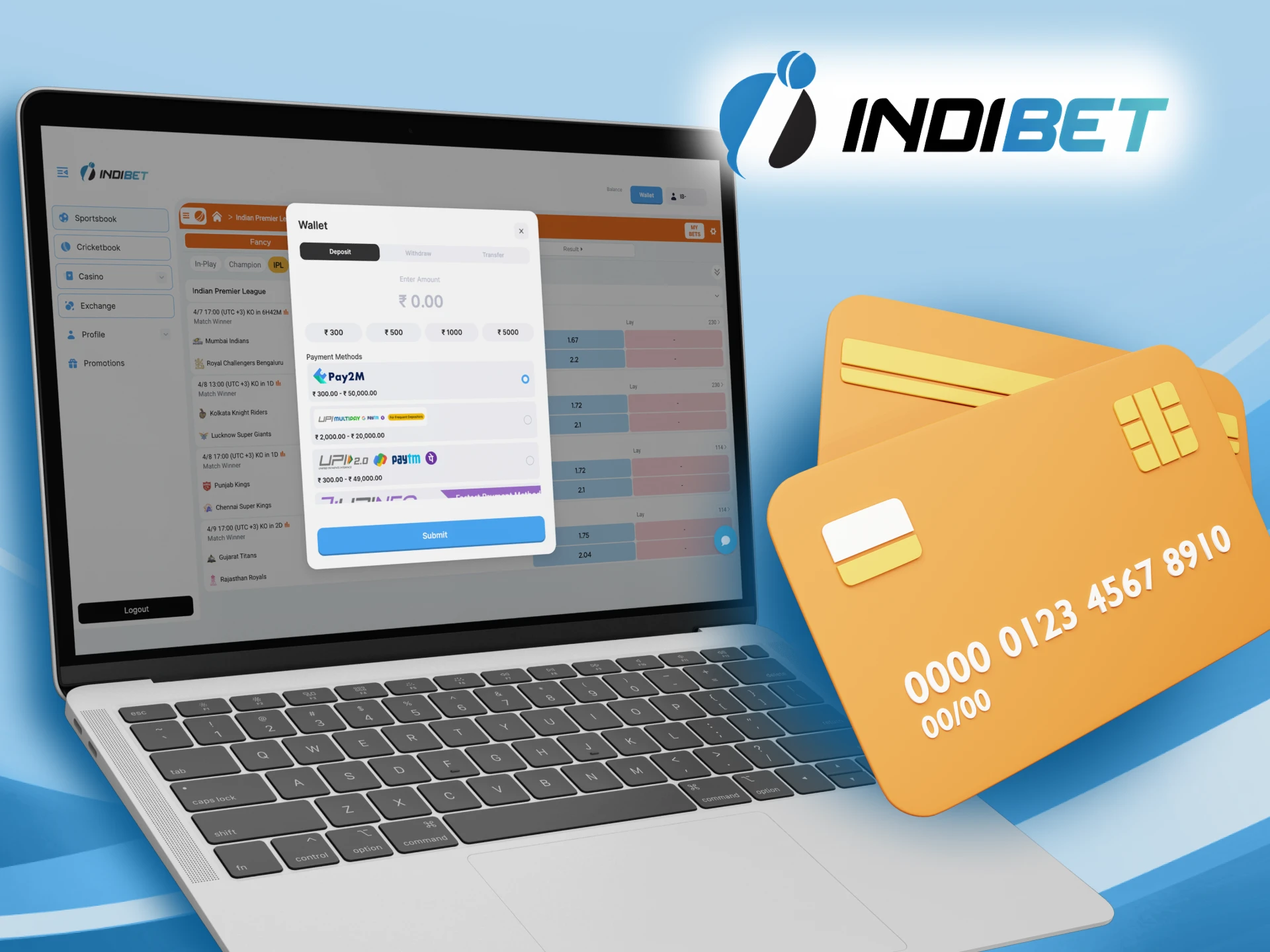Use your prefered deposit option.
