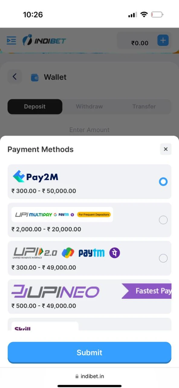 Specify your prefered payment system.