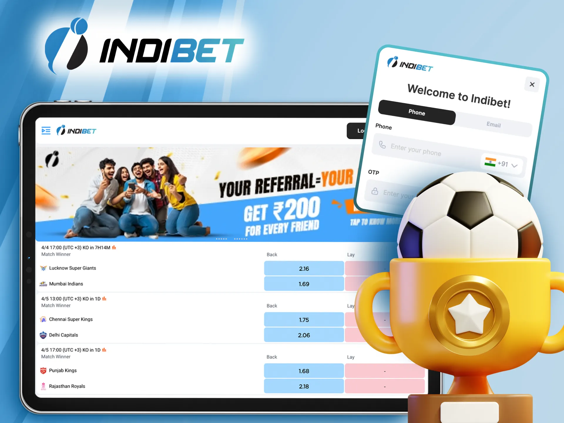 Procedure of making football bets is simple.