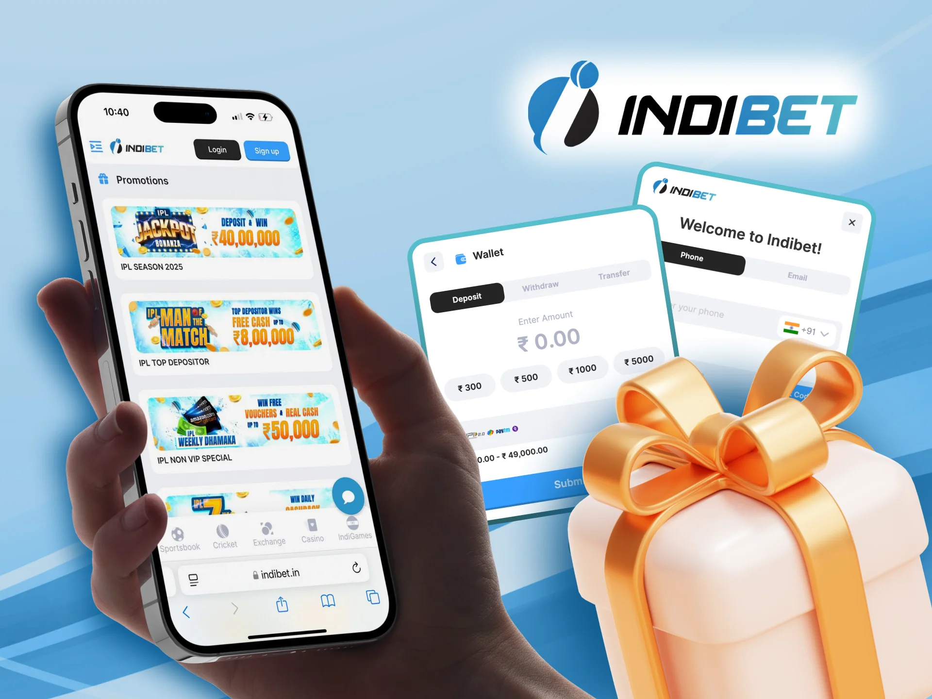 Claim all of the bonuses and promotions using web version.