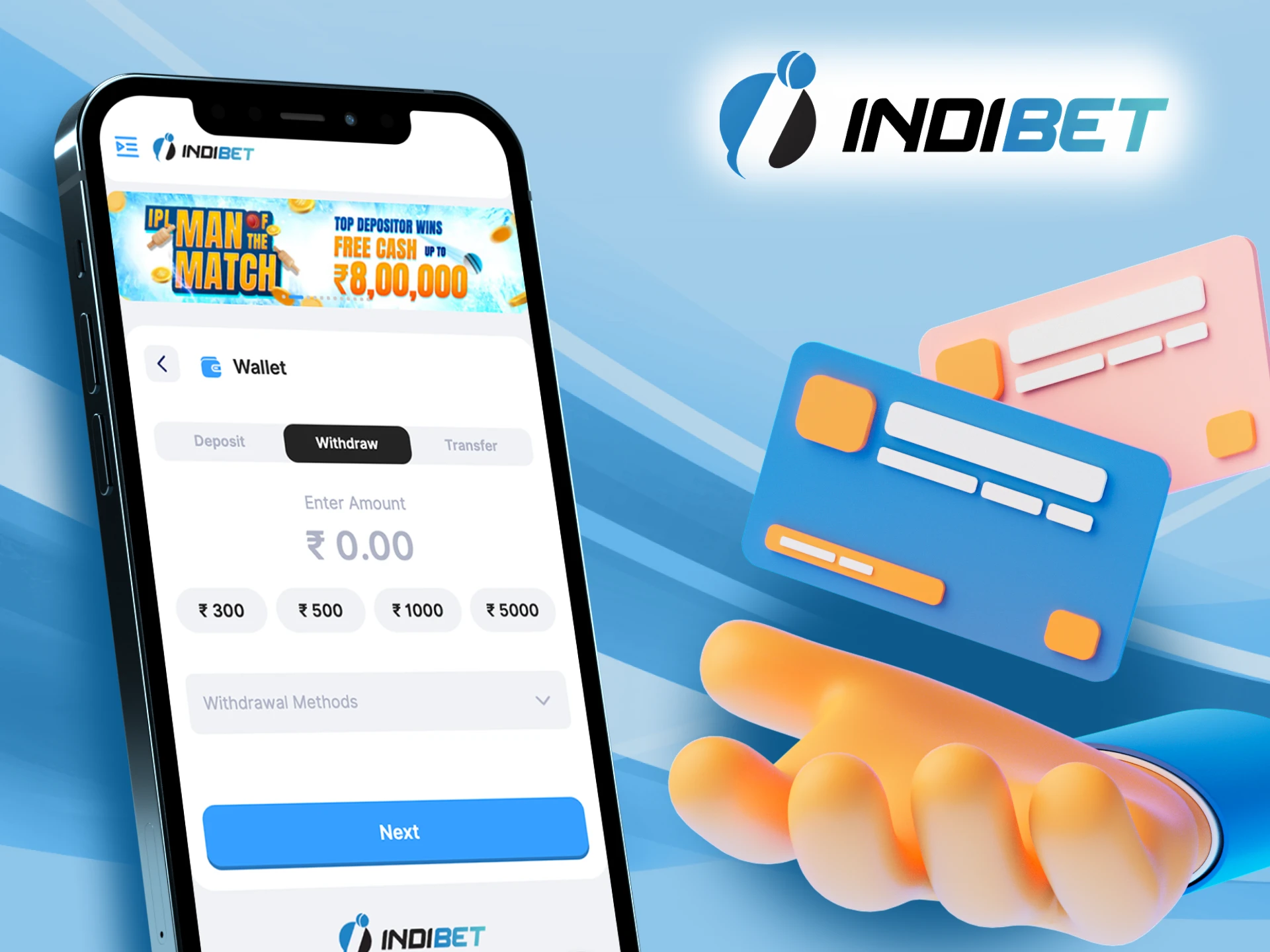 Check for available withdrawal options.