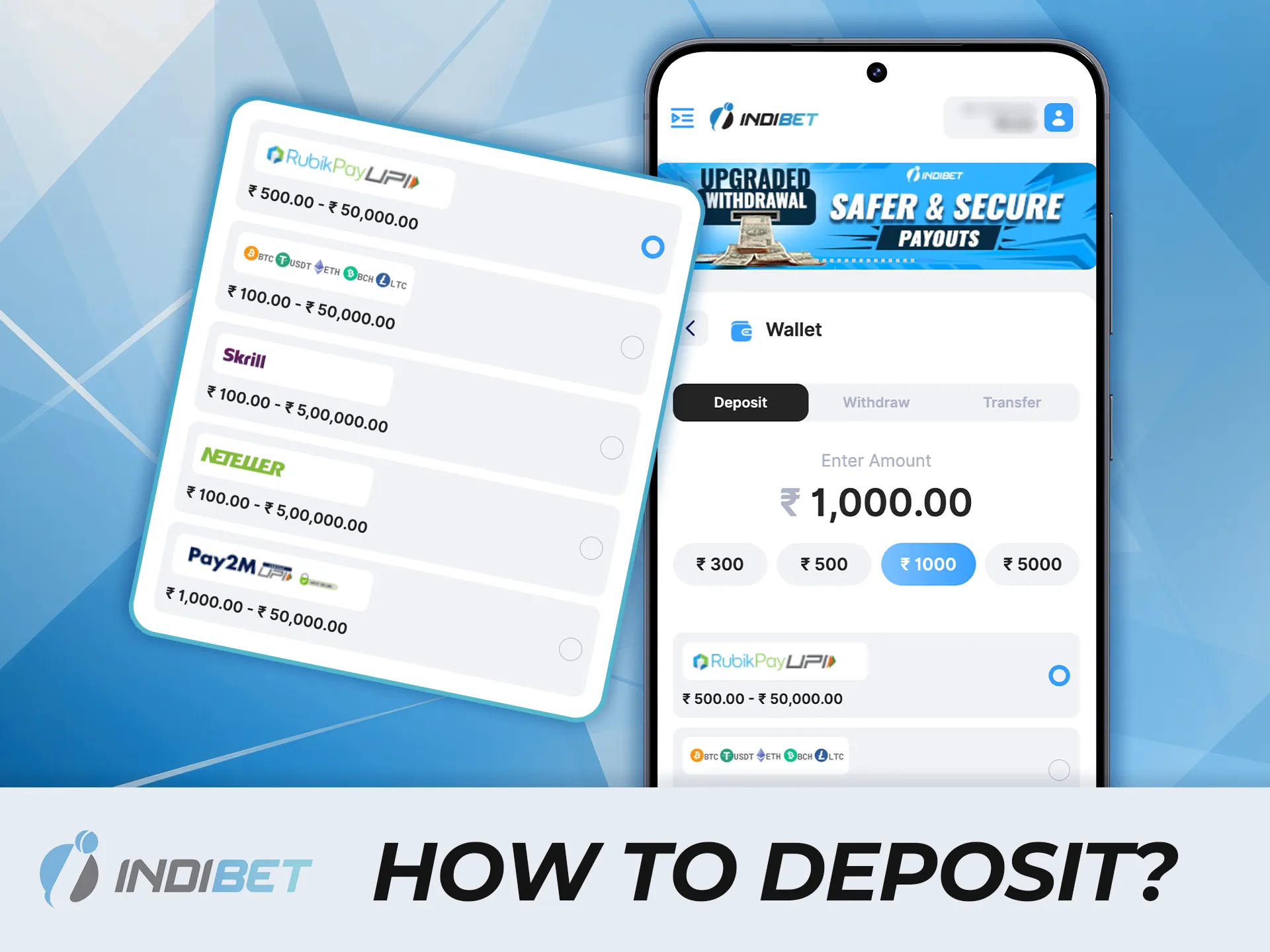Discover how to make fast and secure deposits within the IndiBet app.